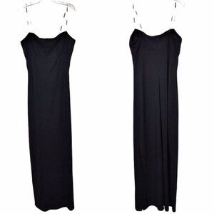 Allen B Black Evening Maxi Dress Size 10